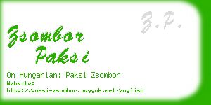 zsombor paksi business card